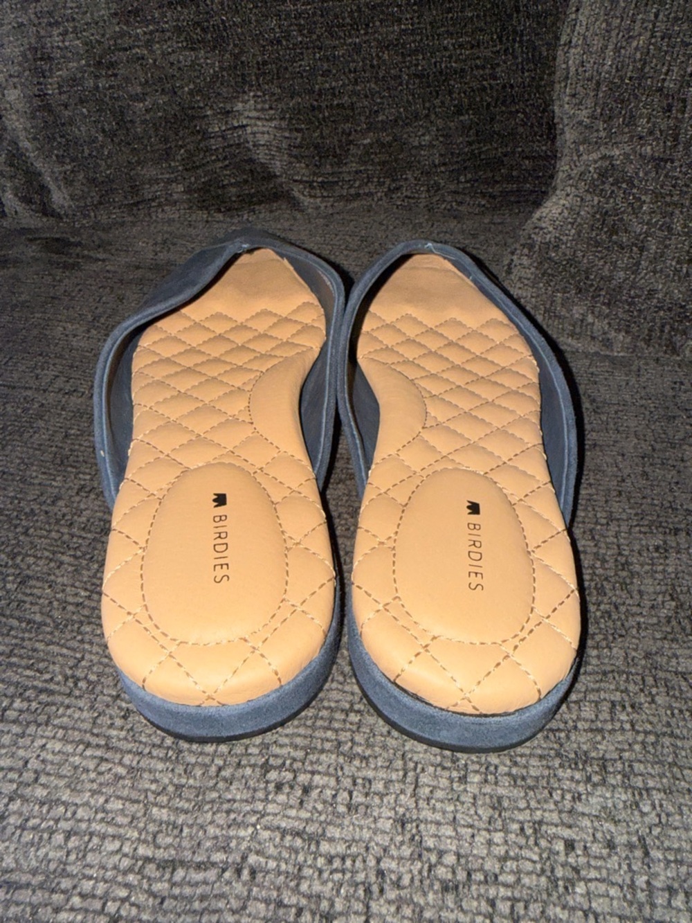 Birdies Midnight Blue Suede Swan Mules Size 8.5 - Picture 4 of 8
